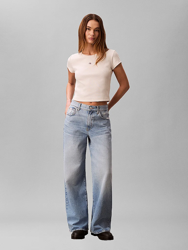 Calvin Klein Jeans T-shirt à Manches Courtes Lv047b224g Bright White S Femme 10